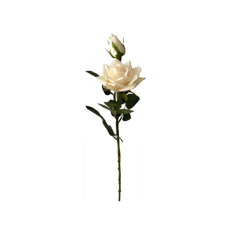 Cream Rose with Rosebud - 46cm x 12cm