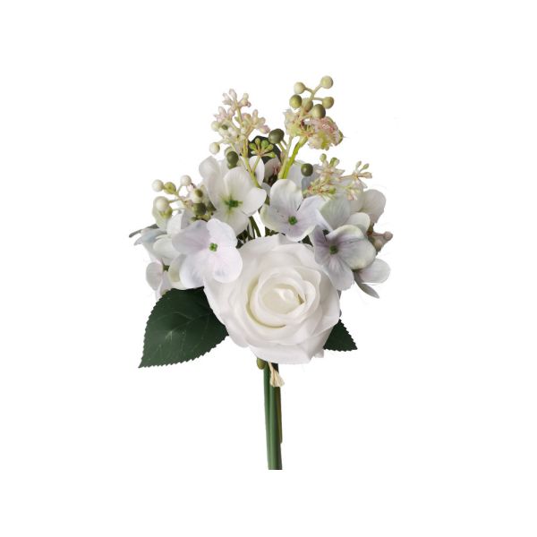 White Rose Hydrangea Bouquet - 36cm