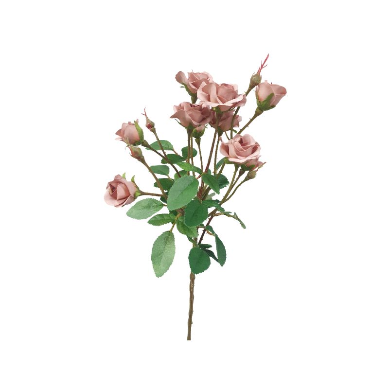 Dusty Pink Mini Rose Spray by 10 - 52cm x 18cm