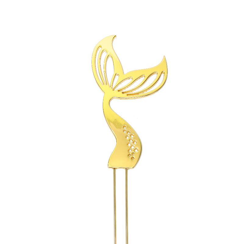 Gold Plated Mermaid Tail Cake Topper - 23.5cm x 11.5cm