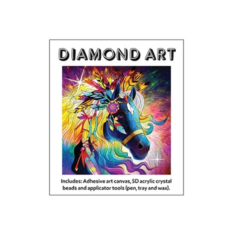 Colourful Horse Head 5D Diamond Art Kit - 30cm x 30cm