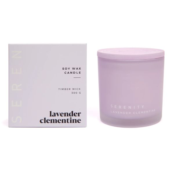 Coloured Frost Lavender Clementine Candle - 300g