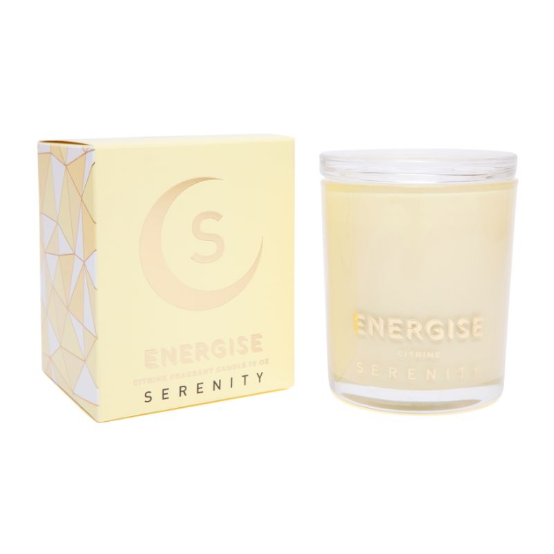 Serenity Crystal Energise Citrine Candle - 300g