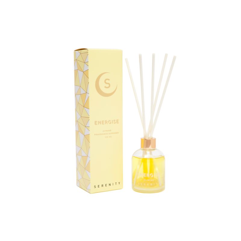 Serenity Crystal Energise Citrine Fragrance Reed Diffuser - 150ml