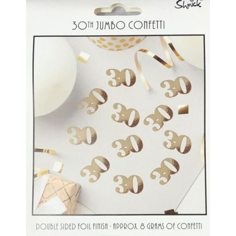 Metallic Gold 30 Jumbo Confetti Scatters - 8g