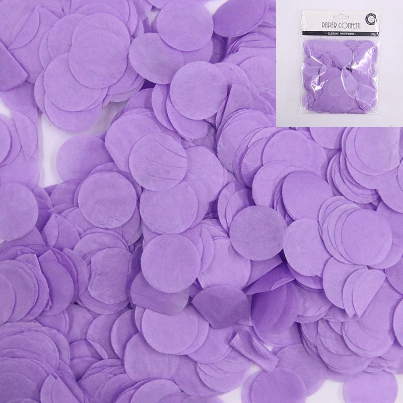 Lavender Paper Confetti 25mm - 20g