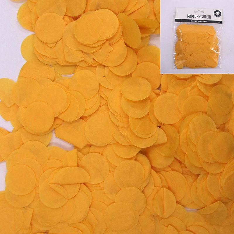 Orange Paper Confetti 25mm - 20g