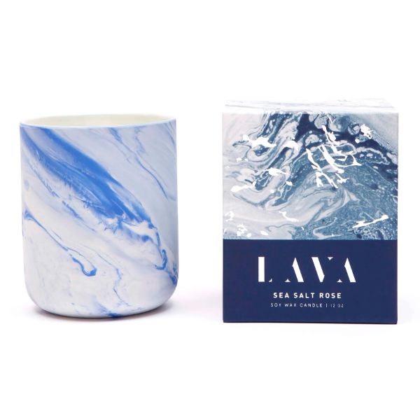 Lava Sea Salt Rose Soy Candle - 340g