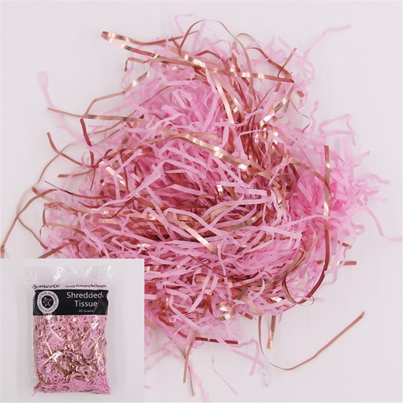 Pink & Rose Gold Shredded Paper - 40g