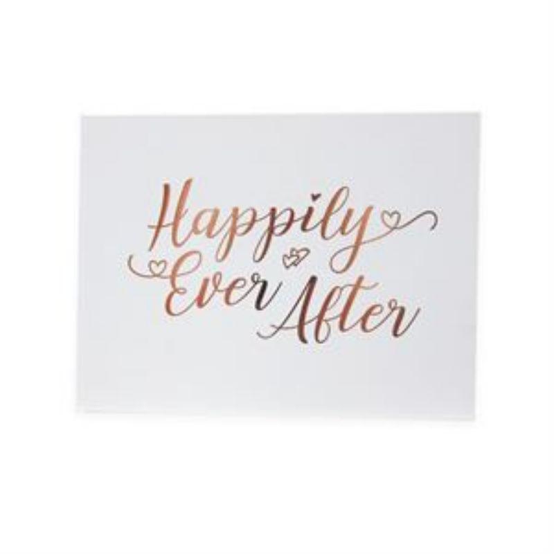 Rose Gold Wedding Guest Book Happily Ever After