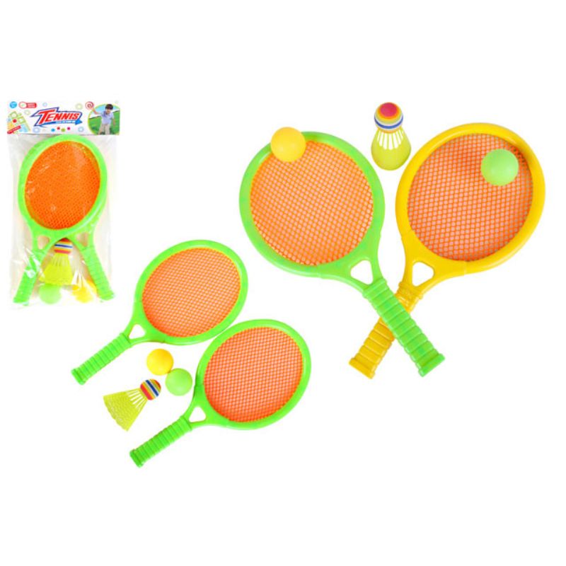 Play Tennis Set With 2 Rackets Shuttlecock & 2 Balls - 33cm