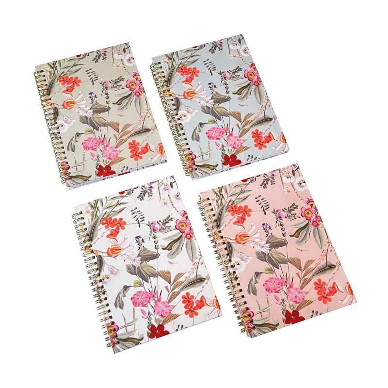 Floral Deluxe A6 Spiral Notebook 70g - 80 Sheets