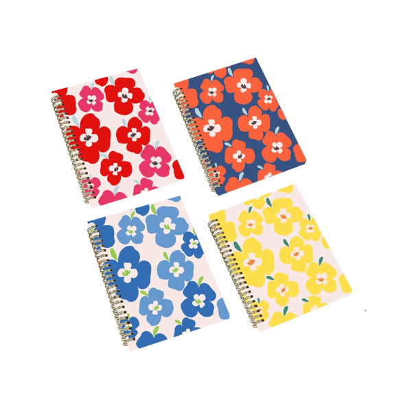 80sh A6 Spiral Accent Groovy Notebook - 70g | The Base Warehouse