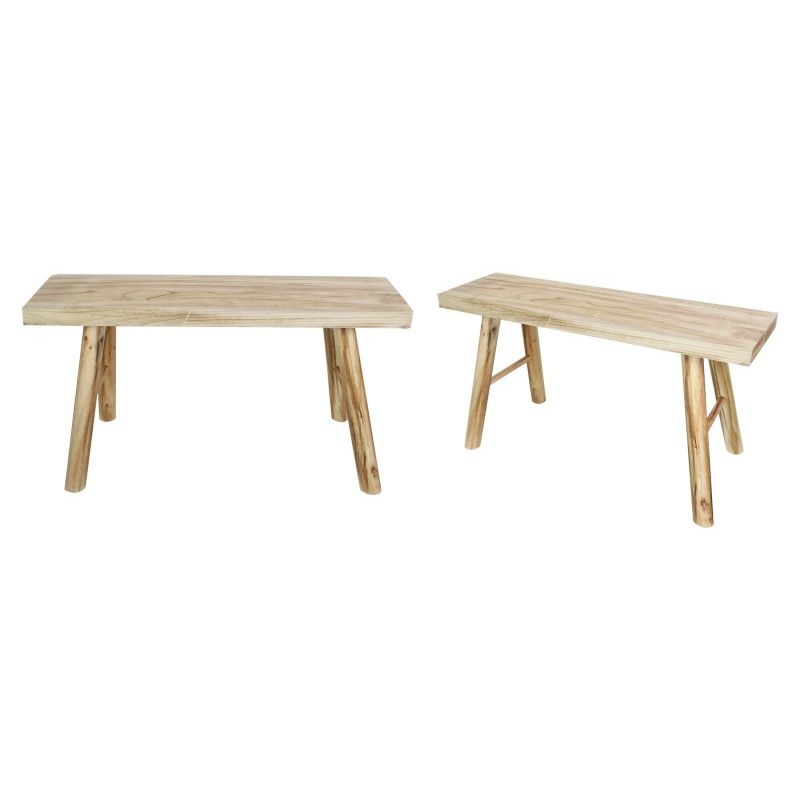 Timber Stool - 80cm x 24cm x 42cm