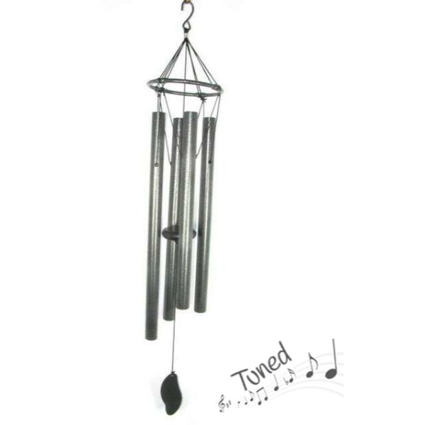 Silver Classic 4 Tube Natures Melody Tuned Wind Chime - 85cm