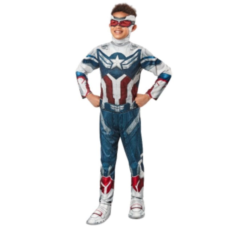 Kids Captain America Faws Costume - Size 6-8