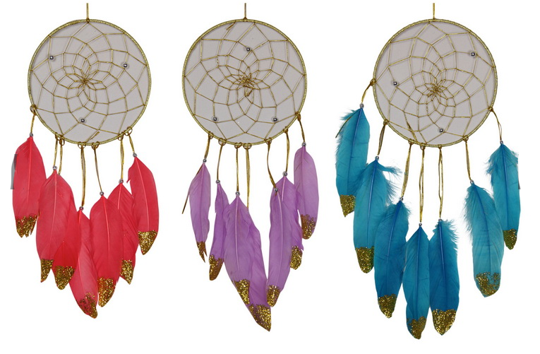 Dream Catcher with Gold Accent - 16cm