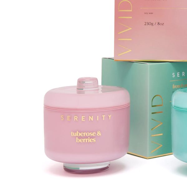 Vivid Serenity Tuberose & Berries Scented Candle - 230g