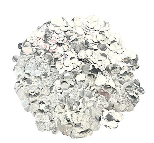 Silver 1cm Foil Confetti - 20g