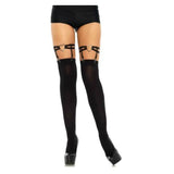 Load image into Gallery viewer, Womens Black Dual Strap Heart Thigh High Garter
