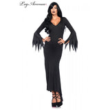 Load image into Gallery viewer, Womens Black Floor Length Gothic Dress - M/L
