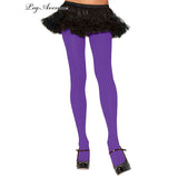 Load image into Gallery viewer, Womens Purple Nylon Spandex Tights - Plus Size
