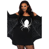 Load image into Gallery viewer, Womens Black &amp; White Jersey Spiderweb Dress
