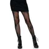 Load image into Gallery viewer, Womens Black Spooky Ghost Fishnet Tights
