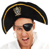 Load image into Gallery viewer, Black Pirate Hat - One Size Fits Most
