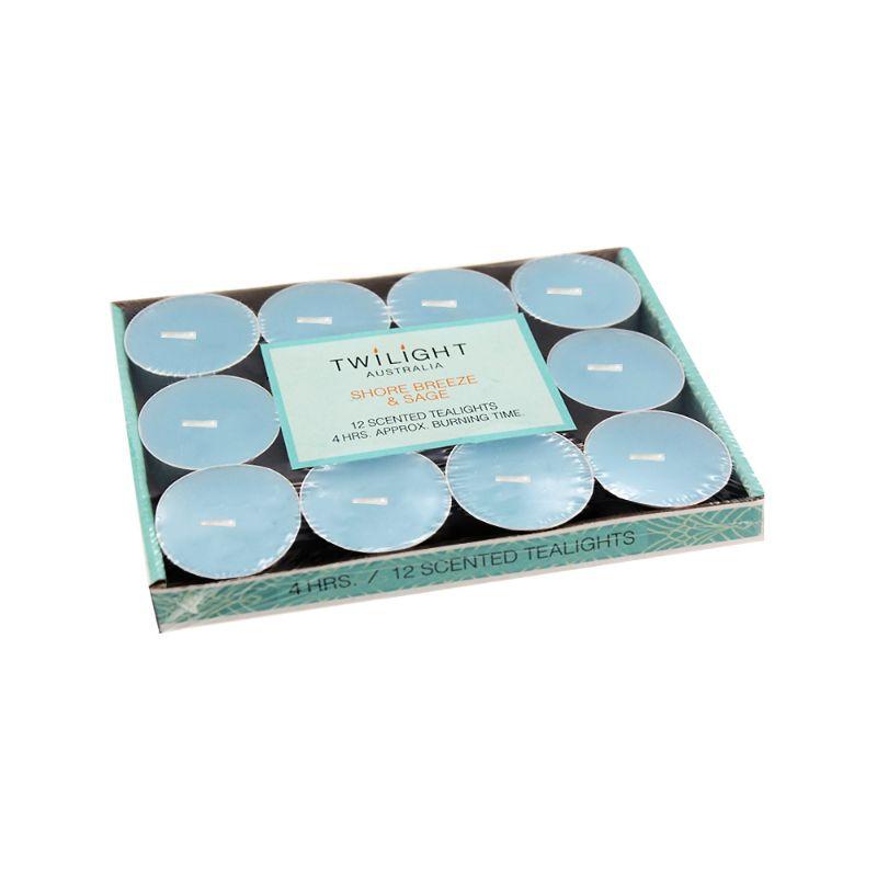 Twilight 12 Pack T-lite Candles Shore Breeze Sage