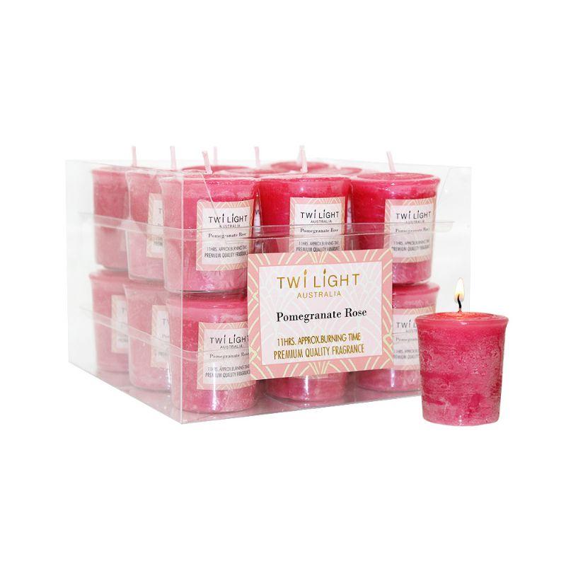 Twilight Frost Candle Pomegranate Rose - 11hrs
