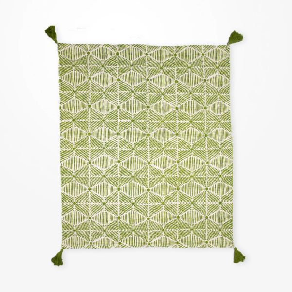 Printed Cotton Slub Throw - 150cm x 125cm x 1cm