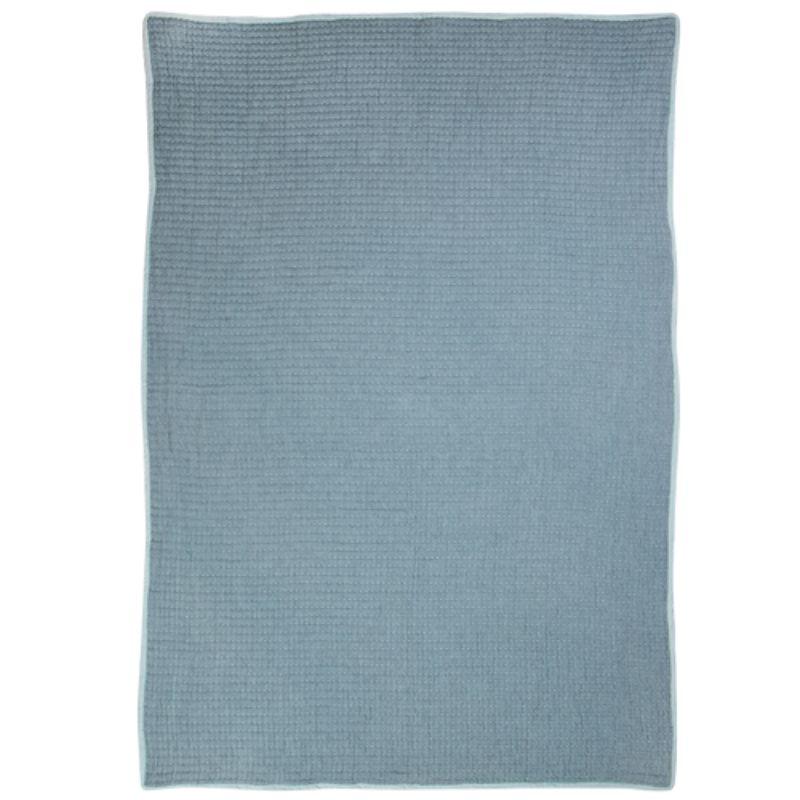 Breeze Reversible Double Loom, Chambrey Weave Hand Canthar Stitched Cotton Throw - 130cm x 170cm