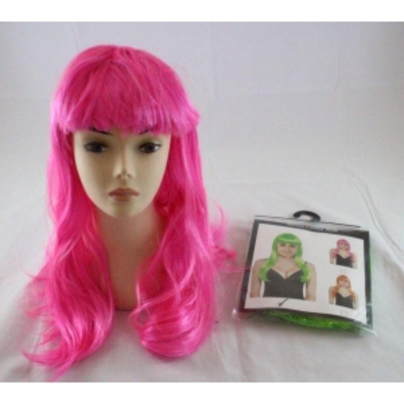 Neon Long Pink Wig