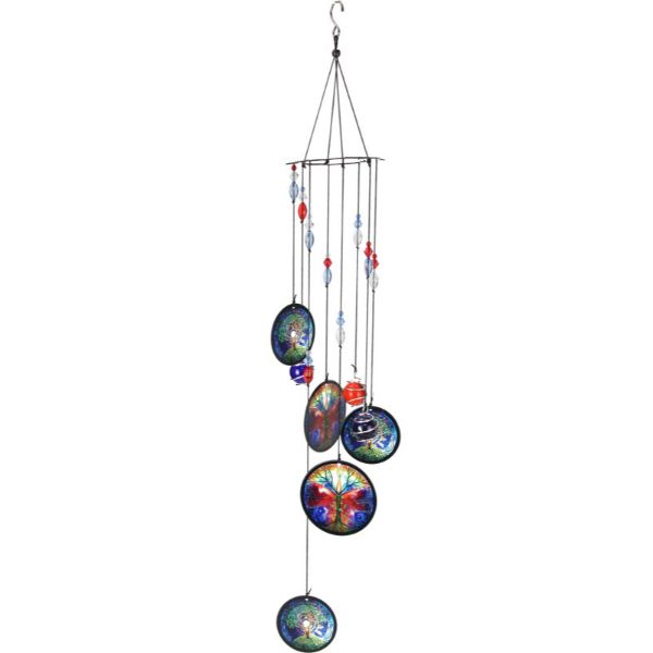 5 Piece Metal Spiral Tree of Life Wind Chime