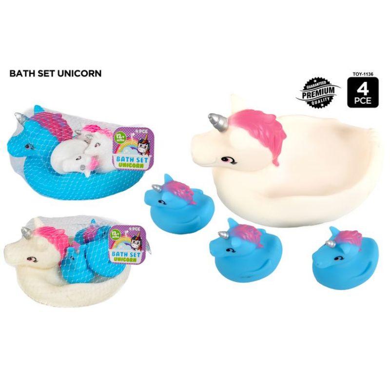 4 Piece Bath Unicorn Set