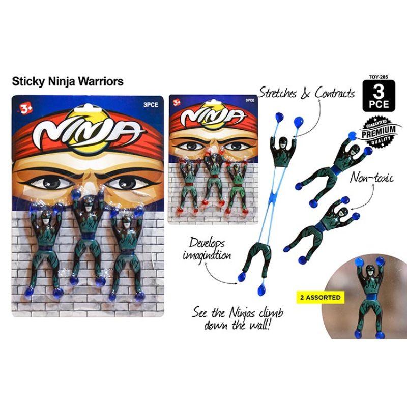 3 Pack Sticky Ninja Warriors