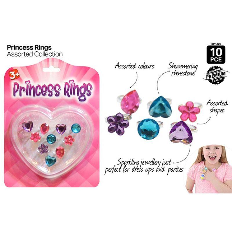 10 Piece Princess Rings