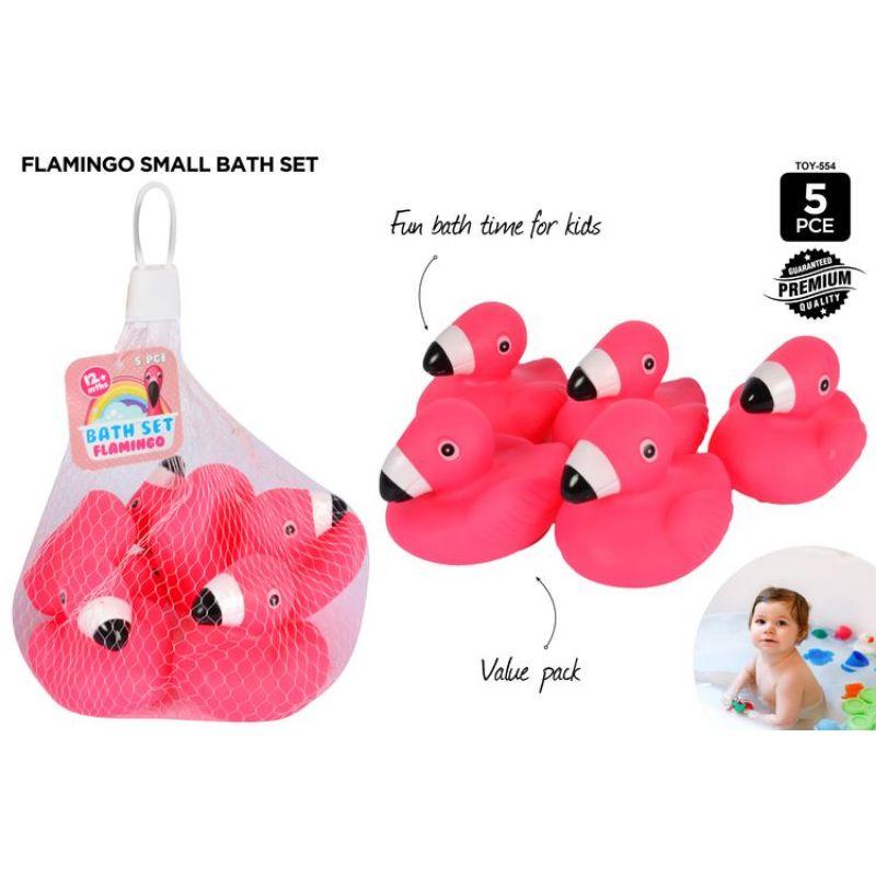 5 Pack Flamingo Bath Set