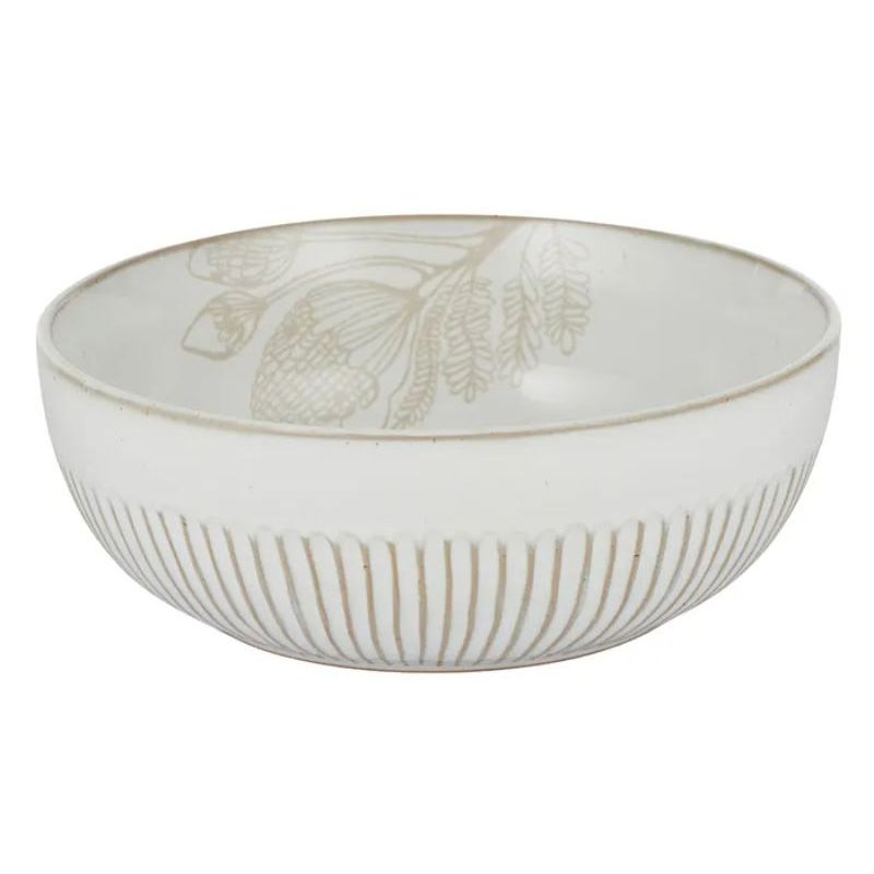 White Wilde Ceramic Serving Bowl - 28cm x 10cm