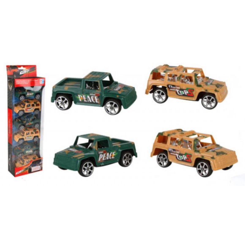 6 Pack Off Road Plastic Vehicle Cars Toy