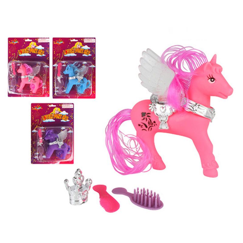 4 Pack Unicorn Pony Set With Wings