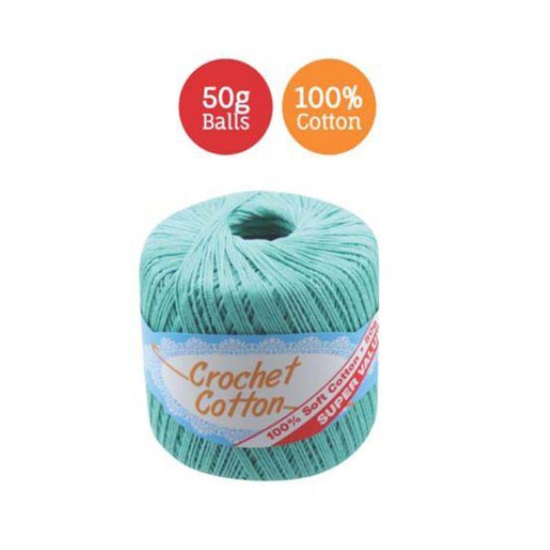 Turquoise Crochet Cotton - 50g