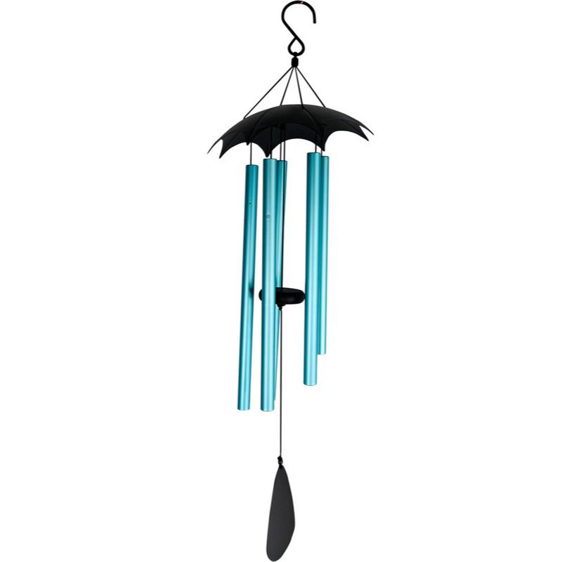 Turquoise Umbrellas Wind Chime - 82cm