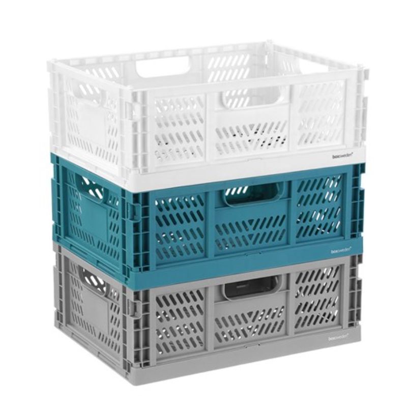 Boxsweden Foldaway 14L Storage Basket - 40cm x 29.5cm x 14.5cm