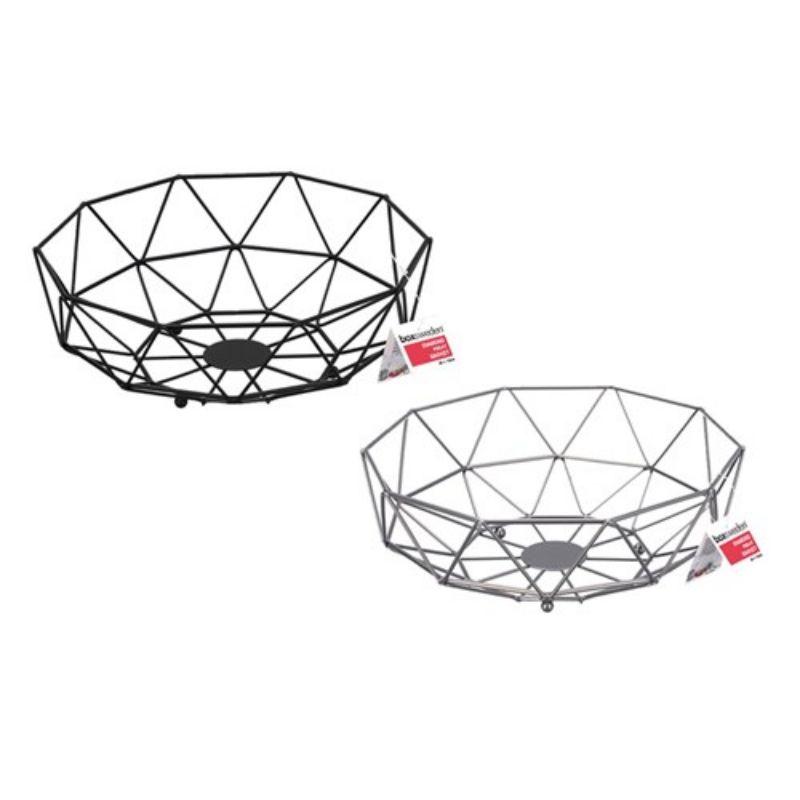 Wire Diamond Fruit Basket - 28cm x 10cm