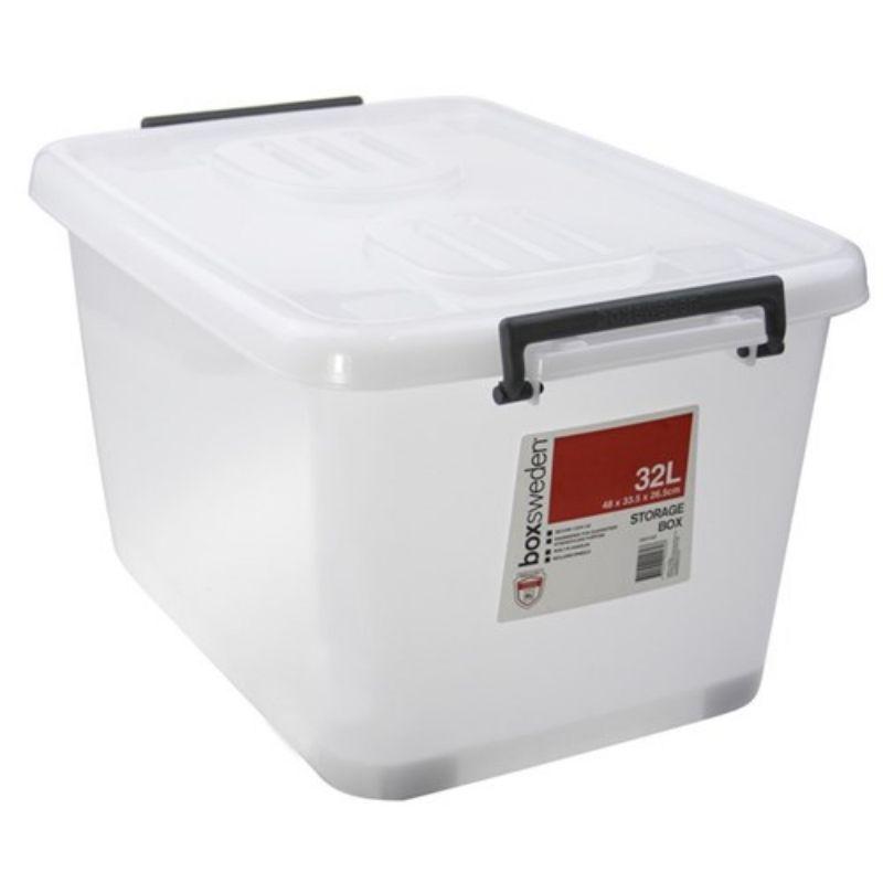 Heavy Duty Storage Box 32L - 48cm x 33.5cm x 26.5cm | The Base Warehouse