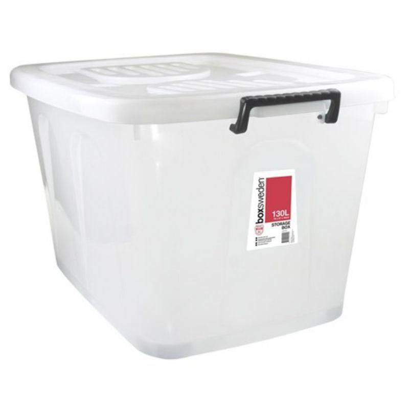 130L Heavy Duty Storage Box - 78.5cm x 56.5cm x 46cm - The Base Warehouse