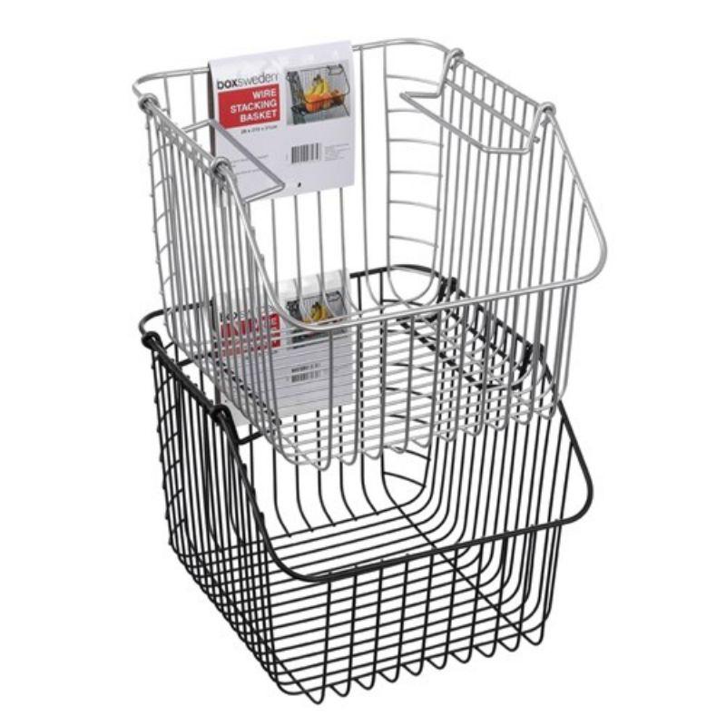 Wire Stacking Basket - 28cm x 27.5cm x 21cm
