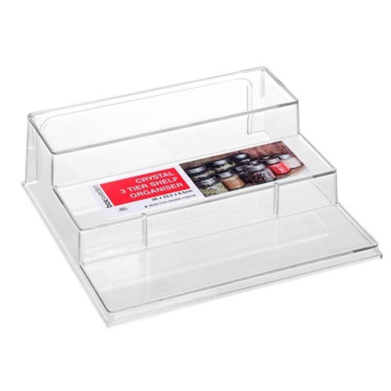 CRYSTAL 3 TIER SHELF ORGANISER26X23.5X8.5CM